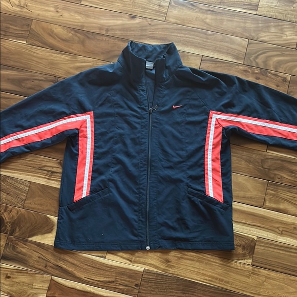 Nike Jackets & Blazers - Vintage Nike Navy and Red Track Jacket